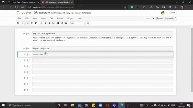 Mini- project : QR code generator(in python 🐍) | Python project complete tutorial