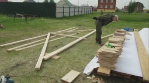 Сборка стропильных ферм