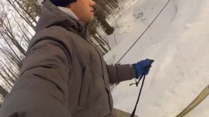 Лыжи горные, подъемник бугельный