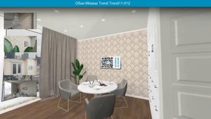 Обои Milassa Trend Trend11-012  в интерьере. визуализация и фото.