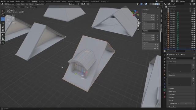 11 Mesh Optimization and Intro to Texture Atlas. MODULAR DESIGN in Blender by Johnny BlackWinter