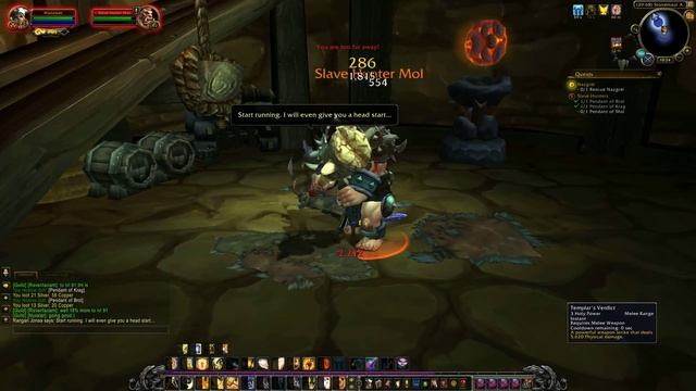 Draenor Quest 125: Slave Hunters  Quest 126: Nazgrel  WoW human Paladin