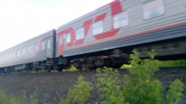 ТЕП70БС с поездом Пенза-Москва. #ржд #железнаядорога #поезд #тепловоз