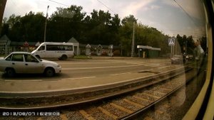 Маршрут №7 Трамвай Коломна 7 августа 2013г. (от Мясокомбината до Конькобежного центра)