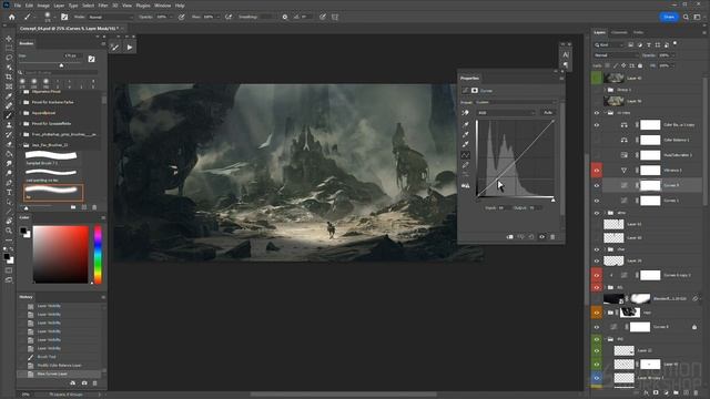 07. Paintover in Photoshop & Finishing Touches. HIGH-FIDELITY ENVIRONMENT DESIGN in Blender