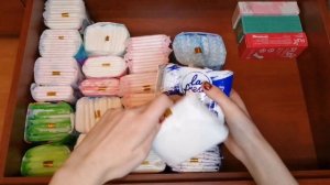 Хранение прокладок✨//2ЧАСТЬ🌺//В открытом виде//Лера❤️