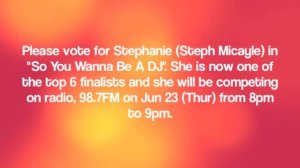 Stephanie Koh ( So you want to be a DJ 987fm episode 1)