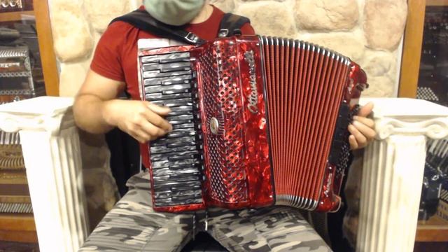 OTTAAERIIH72RDBK - Red Black Ottavianelli Aero II Piano Accordion LMMH 34 72 $3799 смотреть онлайн