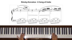 Rimsky-Korsakov Sadko Song of India Piano Tutorial