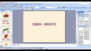 Запись обучающего видеоролика "ОДИН-МНОГО" в программе видеозахвата экрана