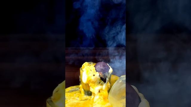 1000°C RHCB dropped into glass of eggs🥚🥚😱#science #satisfying #experiment #asmr #rhcb