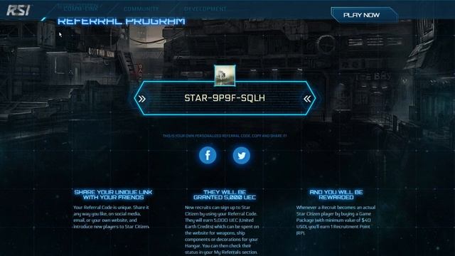 Star Citizen Referral-code смотреть онлайн