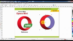 How to Draw Opera Mini Logo || Coreldraw Hindi || Shashi Rahi