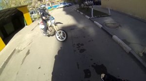 Покатушка на Aprilia RS 50 replica с Анаколием на Honda XR 600 R