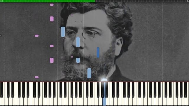 Carmen Habanera Bizet (Piano Tutorial Synthesia) смотреть онлайн