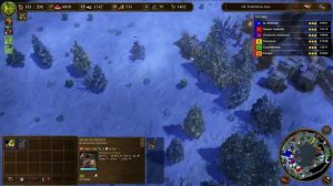 Trying out the Winter Wonderland Holiday Map in Hard 3v3 - Age of Empires 3: Definitive Edition