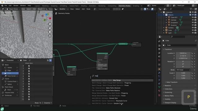 17. Controlling Density. BLENDER GEOMETRY NODES LEARNING