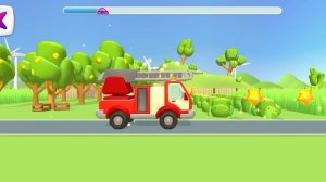 развивающие игры для детей. Собираем пожарную машину и едем тушить пожар
. машинки