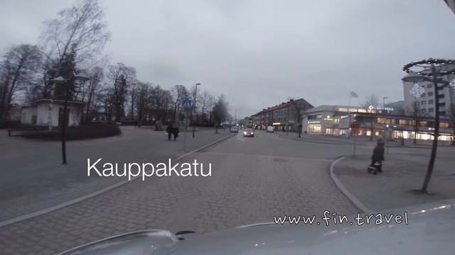 Лаппеенранта утром из окна микроавтобуса.