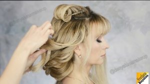 пучок на средние волосы