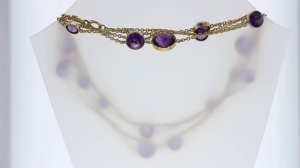 Antique Amethyst Opera Length Chain M899