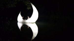 Moon Boat. Kinetic art installation by Alena Kogan