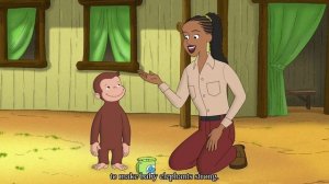 Curious George - 367 - The Baby Elephant (Learn English Language with subtitles)