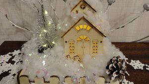 Композиция "Новогодний домик " своими руками.