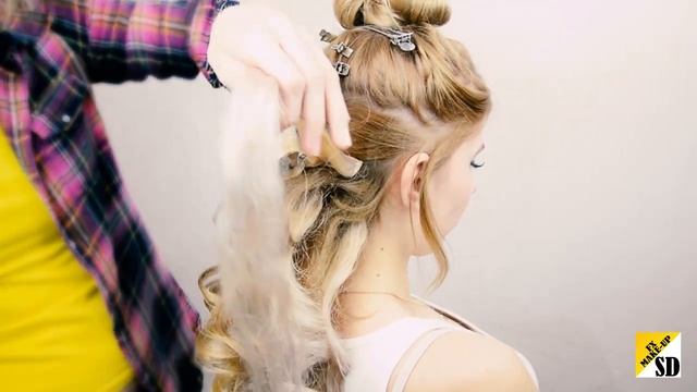 Локоны на длинные волосы.romantic hairstyles