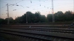 Из окна ЭП3д-017 (Городская электричка) прибытие на ст.Ростов-Пригородный