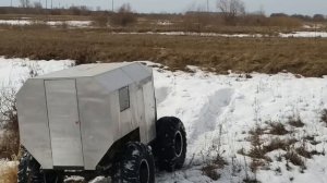 ВЕЗДЕХОД БОЛОТОХОД "Батон" по мокрому снегу