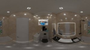 Керамогранит Global Tile Alladin GT60602602MR и Alladin GT60602601MR в интерьере ванной комнаты.
