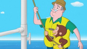 Curious George - 343 - Dolphin With the Yellow Hat (Learn English Language with subtitles)