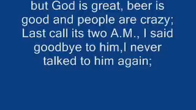 Billy Currington- People are Crazy with lyrics смотреть онлайн