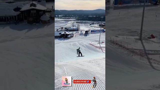 It turned out nice, snowboarding, extreme sports, extreme, stunts♀️[Motors]