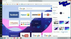 How to set wallpaper Opera mini pc setup | opera mini pc setup me wallpaper kese set kare