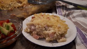 Запеканка с сыром и ветчиной