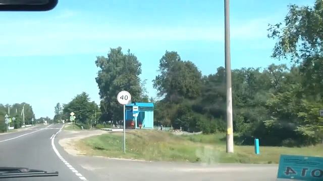 Дорога. Шарковщинский район. Радюки, въезд в Шарковщину