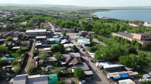 Полет над п. Жемчужный (Хакасия) июнь