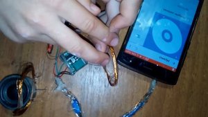 Передання звуку через катушку.