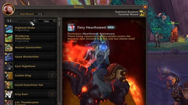 Fiery Hearthsteed Mount~ Hearthstone 10 Year Anniversary Gift from Blizzard смотреть онлайн