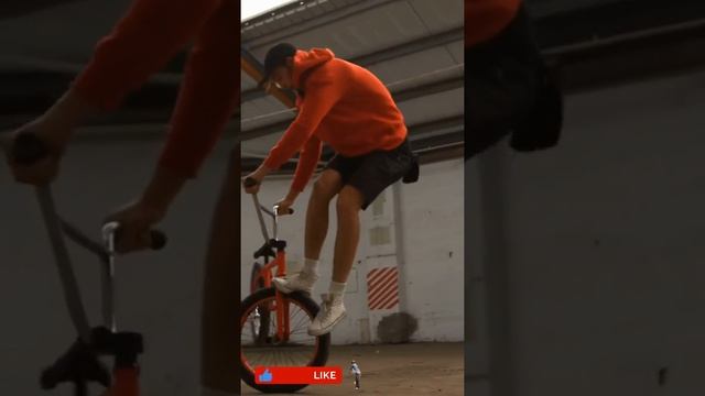 Trick standing on a wheel♀️[Motors]