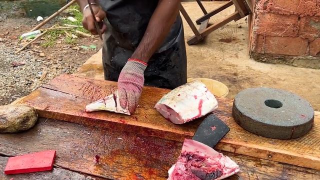 Rare Golden Trevally Fish Cutting | Golden Trevally Fish Cutting for Fish Curry смотреть онлайн