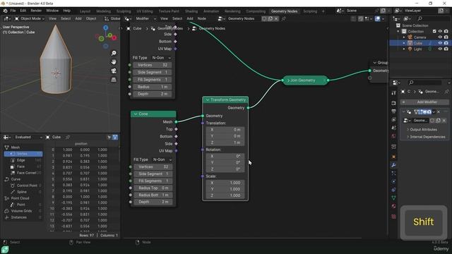 11. Adding & Manipulating Primitives. BLENDER GEOMETRY NODES LEARNING