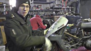 МАТАКРОС кроссовый скутер из Yamaha Jog тест-драйв #2 часть