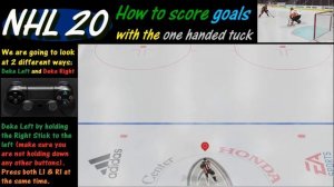 NHL 20 how to score one handed tuck