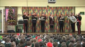 Royal Marines musicians bring festive cheer to Portsmouth schools