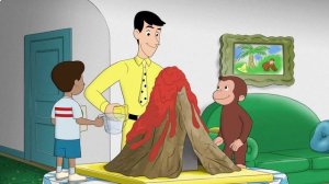 Curious George - 351 - George vs. the Volcano (Learn English Language with subtitles)