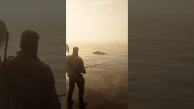 Weirdest rdr2 glitch while fishing lol #console #gaming #rdr2 #rdr #reddeadonline #reddeadredemptio