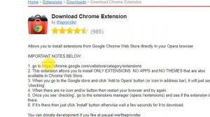 How to get Chrome Add-Ons/Extensions for Opera